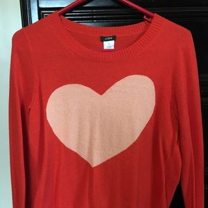 J. Crew Heart Sweater